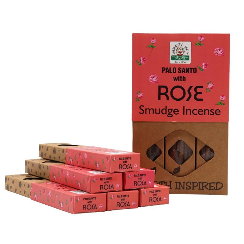 Incienso Orgánico Palo Santo con Rosas