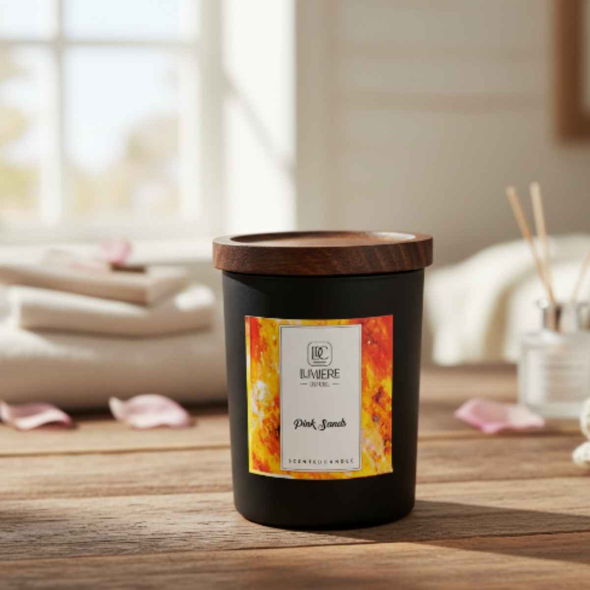 Vela Black Arenas Rosas 225g