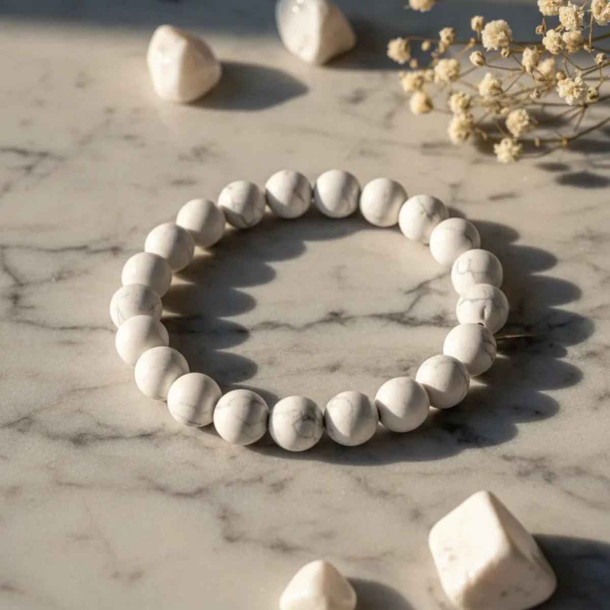 Pulsera Howlita 8mm