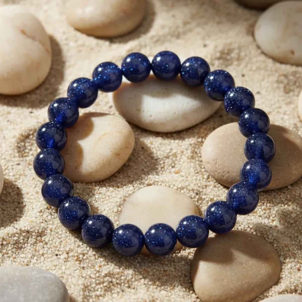 Pulsera Lluvia de Estrellas Azul 8mm