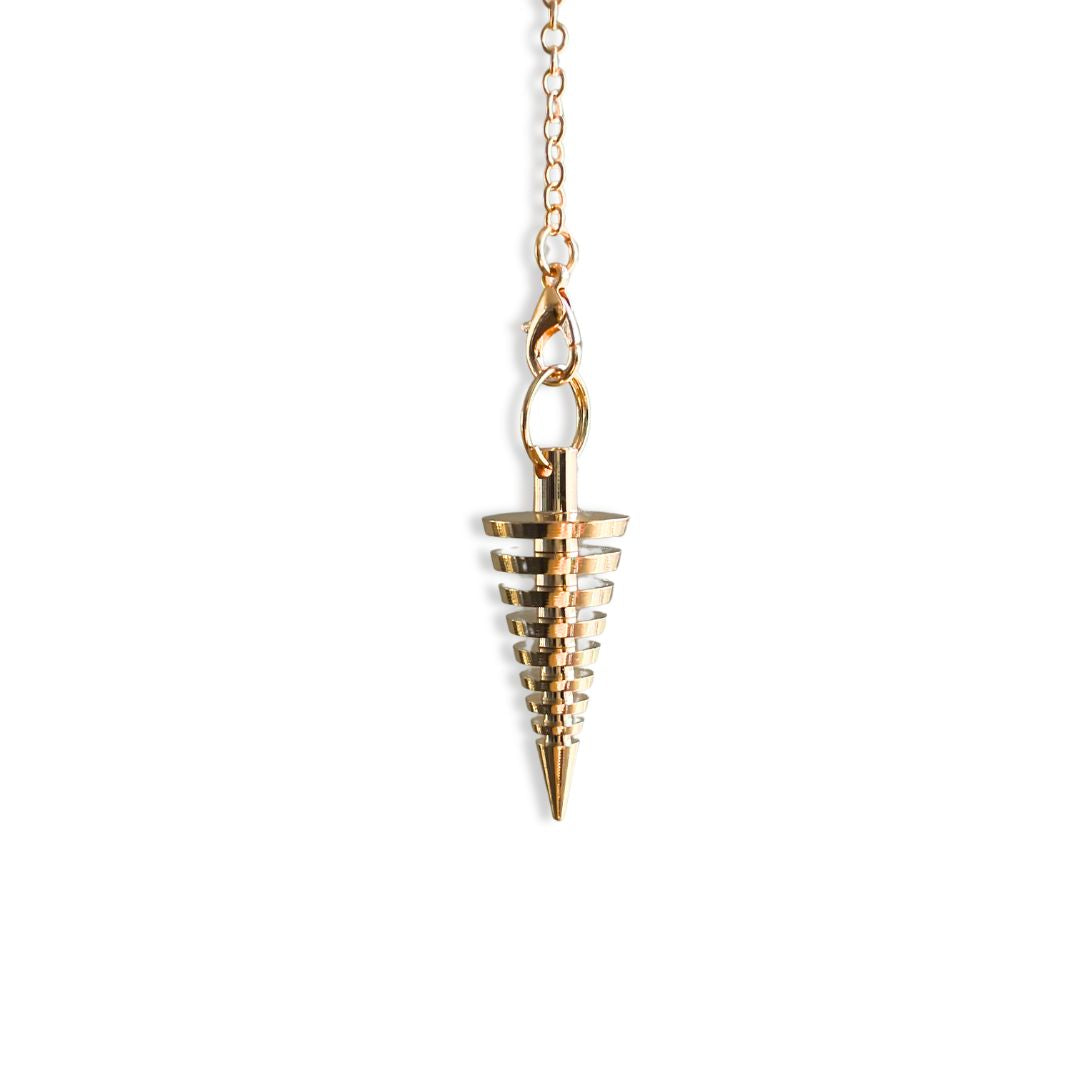 Péndulo Metal Vórtice Oro Rosa