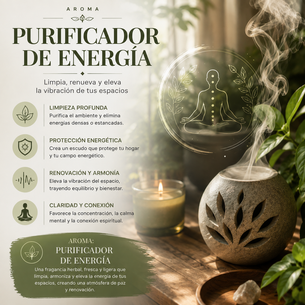 Copitas de Incienso Purificador de Energía 12 copas