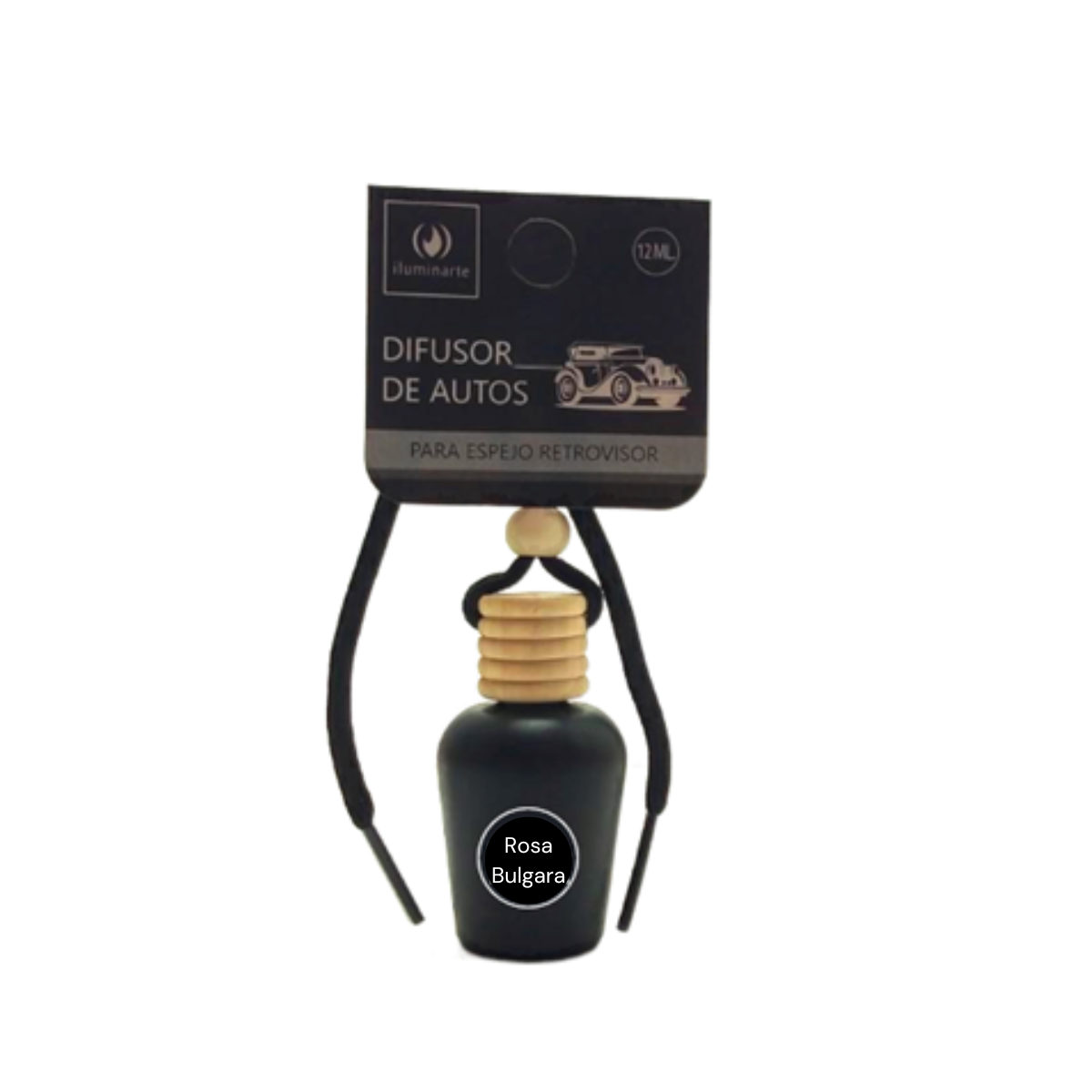 Difusor de Auto Rosa Bulgara Black 12mL