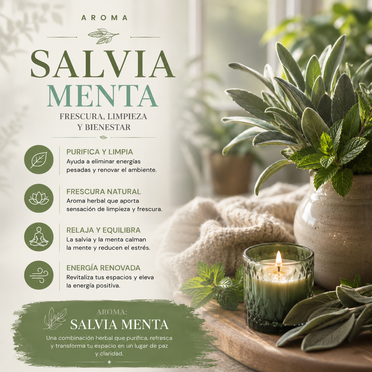Incienso Ayurveda Salvia y Menta