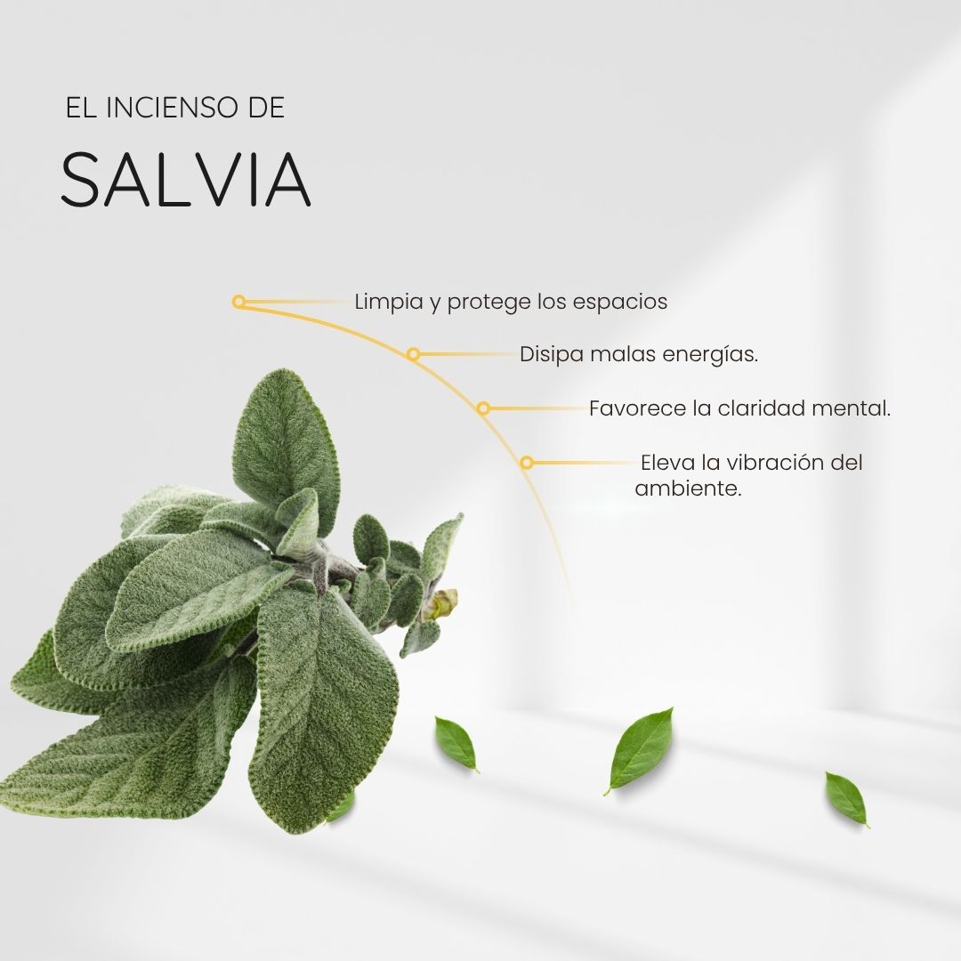 Incienso Lavanda y Salvia con Piedra Amatista