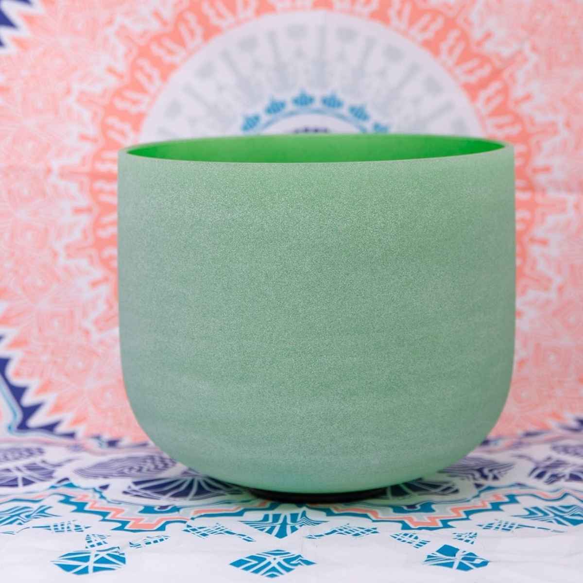 Cuenco Tibetano Cuarzo Verde 12 Pulgadas Nota FA