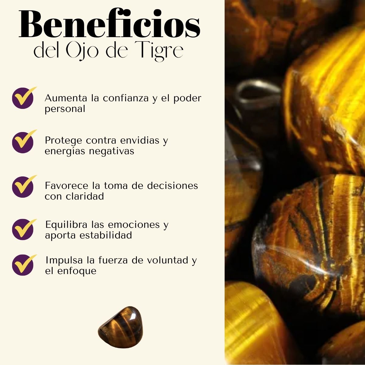Pulsera Ojo de Tigre 8mm