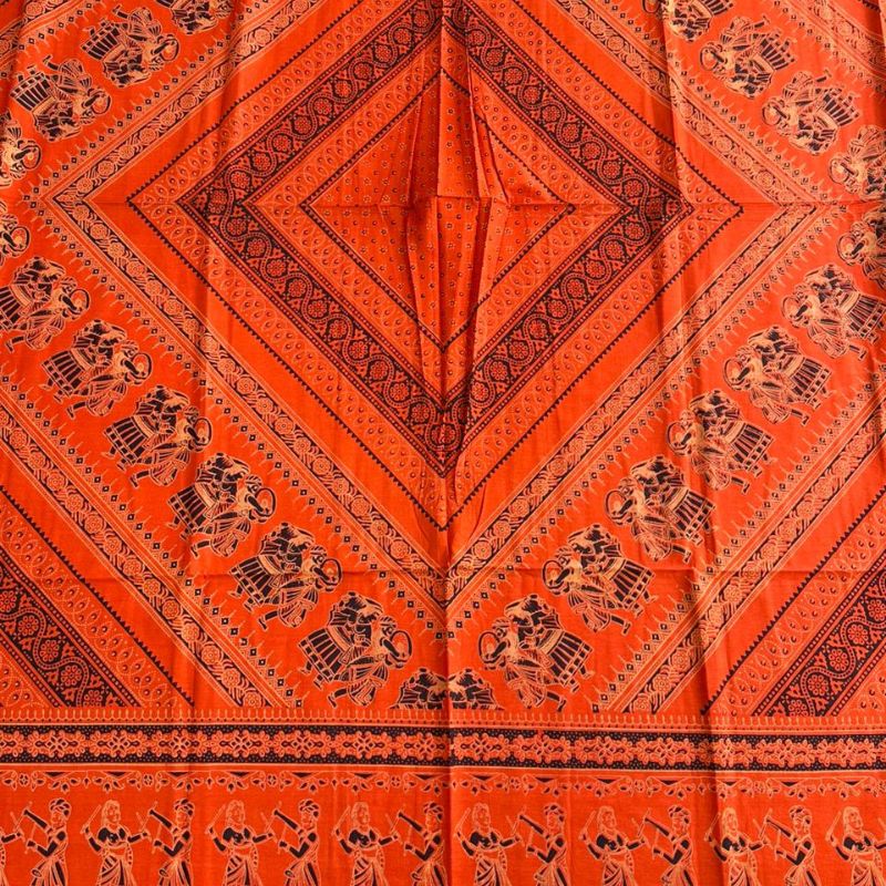 Cubrecama 2 Plazas Naranja Danza Real