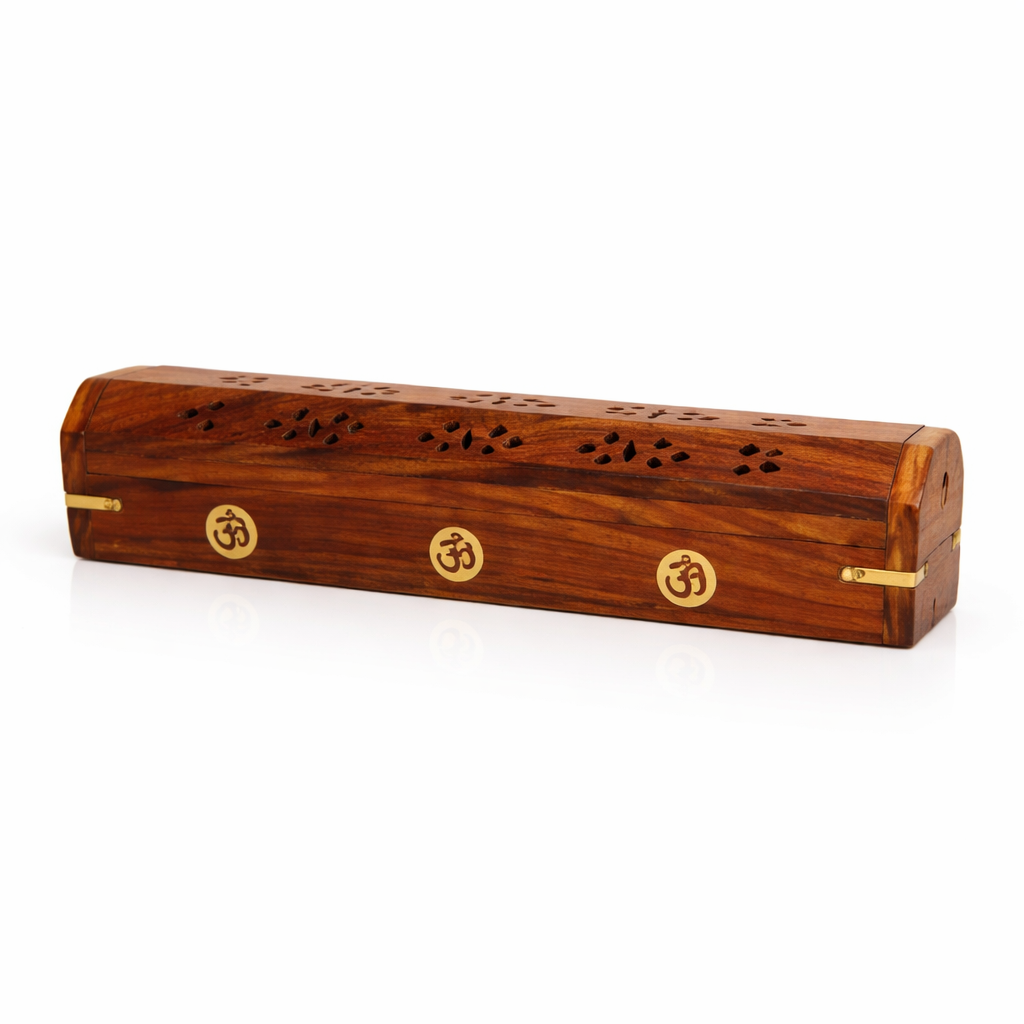 Porta Incienso Caja de Madera - OM