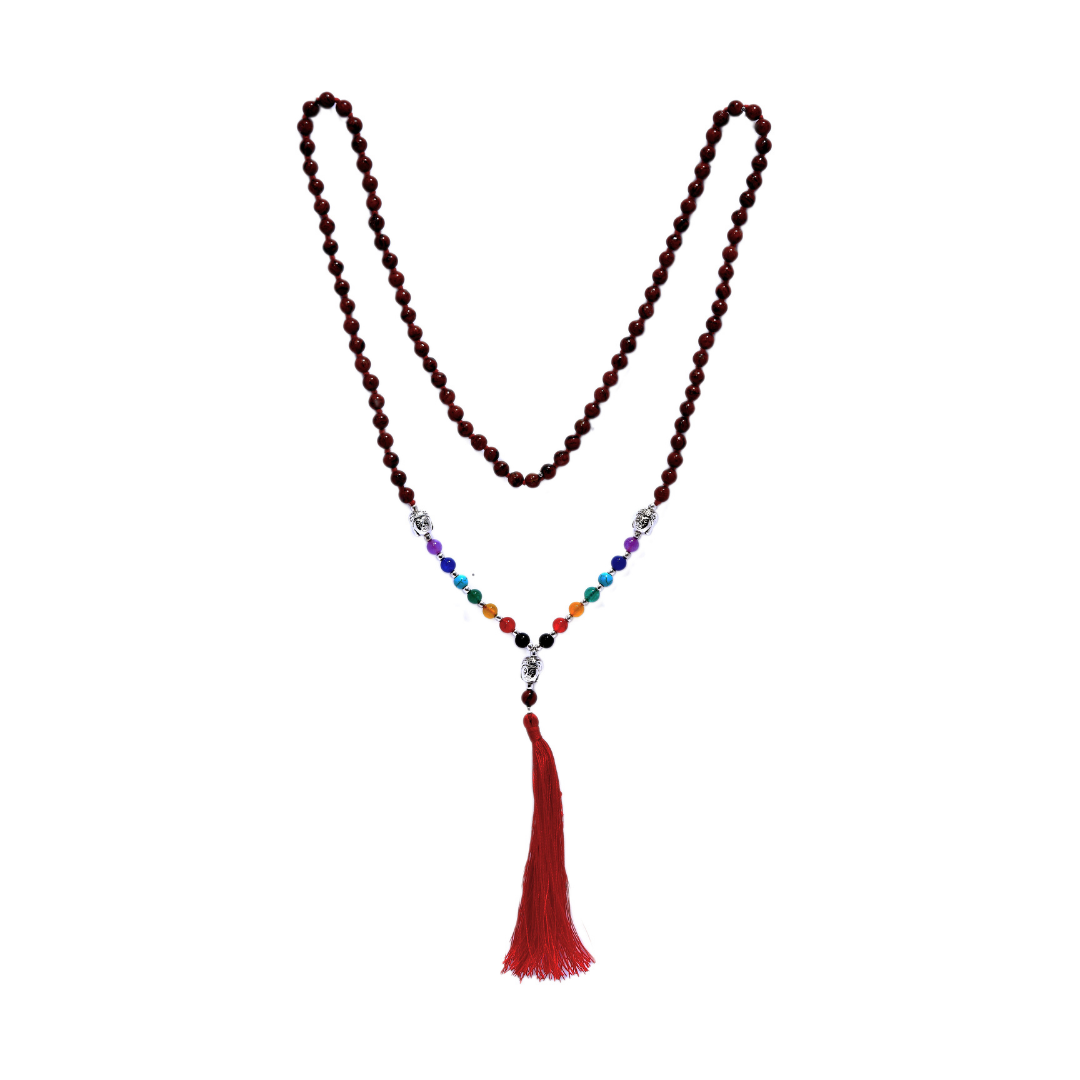 Japa Mala Buda Jaspe Rojo 6mm