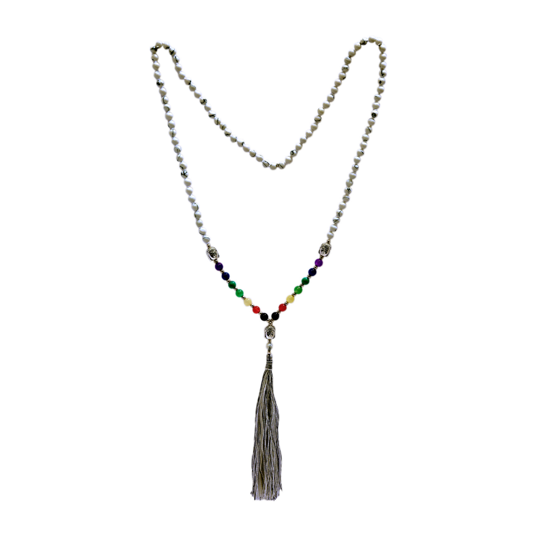 Japa Mala Buda Howlita 6mm
