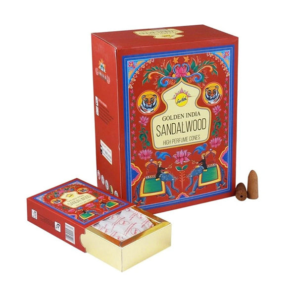 Incienso Cascada Golden Indian SandalWood 10 conos