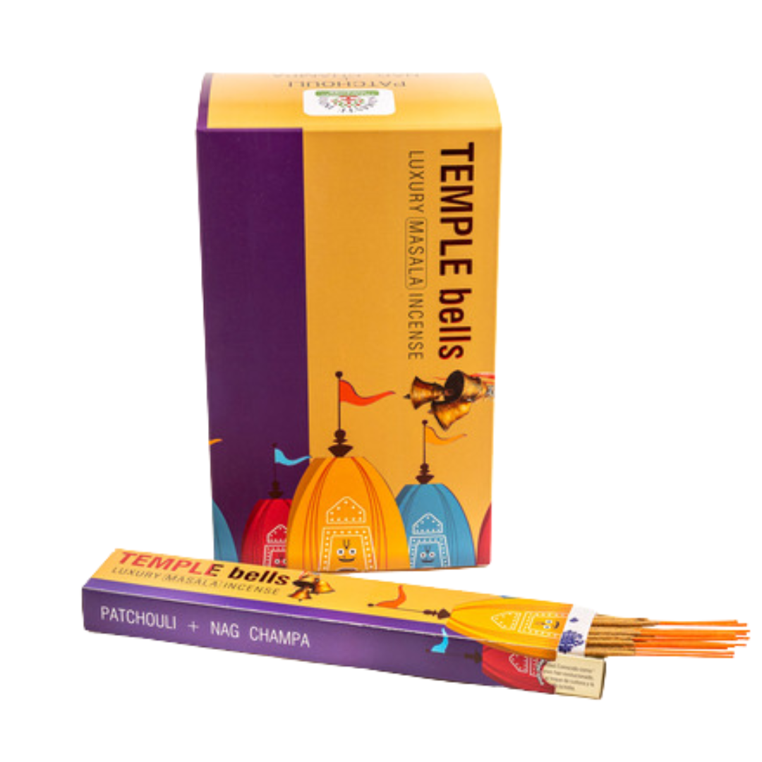 Incienso Temple Bells Nag Champa y Patchouli