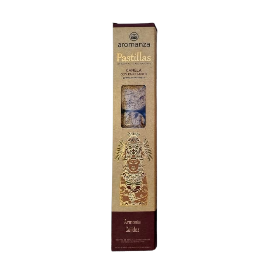 Pastilla Sahumerio Canela Mistica y Palo Santo - Aromanza