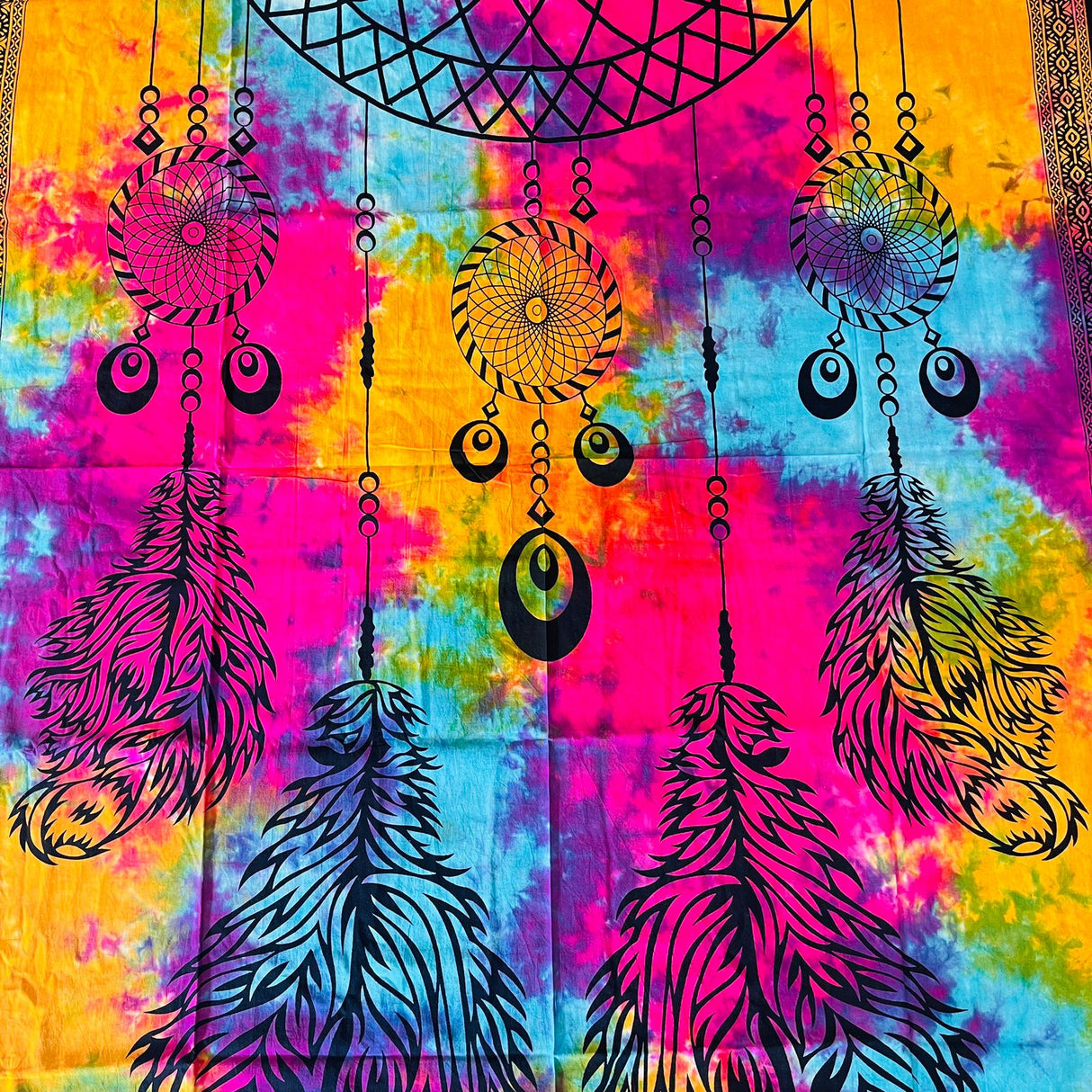 Cubrecama 1 Plaza Atrapasueños Multicolor