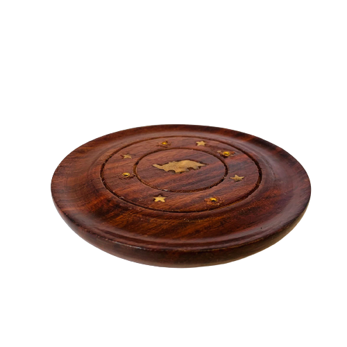 Porta Incienso Redondo de Madera Elefante