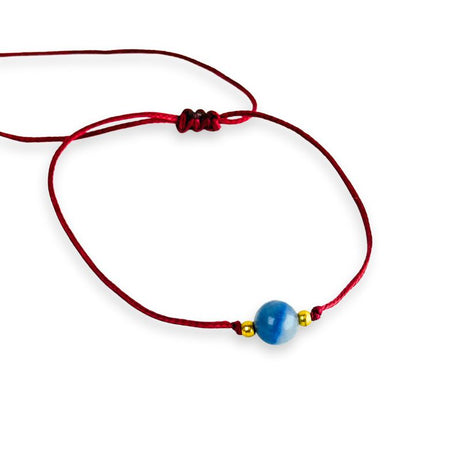 Pulsera de Hilo Ajustable con Piedra Preciosa