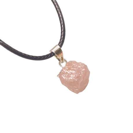 Colgante Piedra Natural Cuarzo Rosa