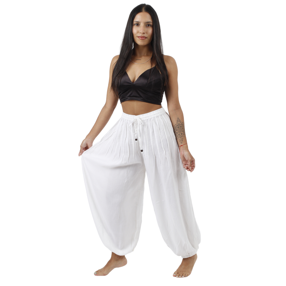 Pantalon Bombacho Blanco