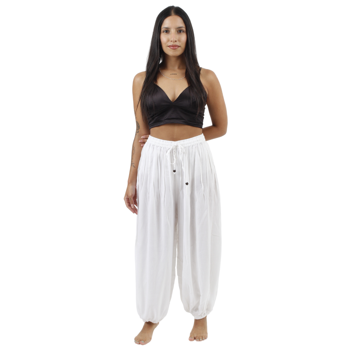 Pantalon Bombacho Blanco