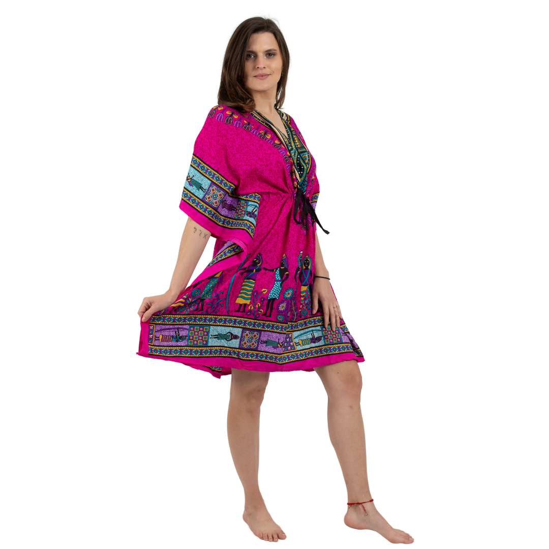 Blusa/Vestido Kaftan Naya Fucsia