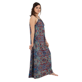 Vestido Saura Azul con Rojo