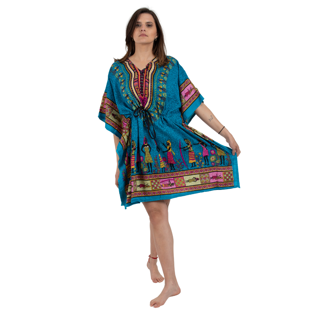 Blusa/Vestido Kaftan Naya Turquesa