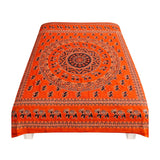 Cubrecama 2 Plazas Naranja Elefante Real