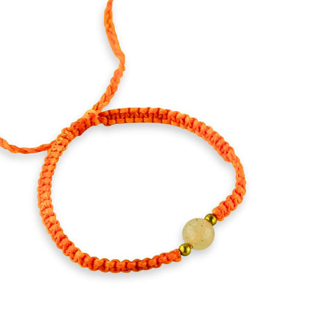 Pulsera de Hilo 6mm Ajustable con Piedra Preciosa