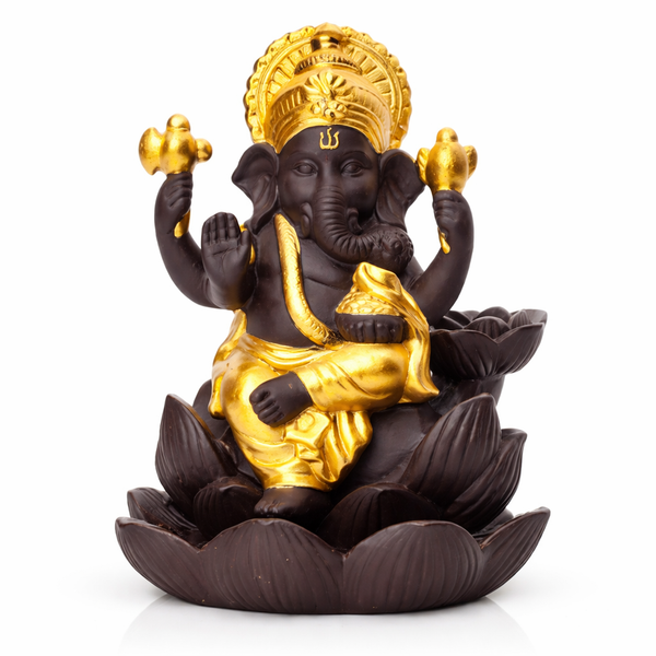 Porta Incienso Cascada Ganesha Amarillo