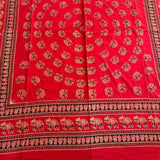 Cubrecama 2 Plazas Rojo Elefantes Tradicional