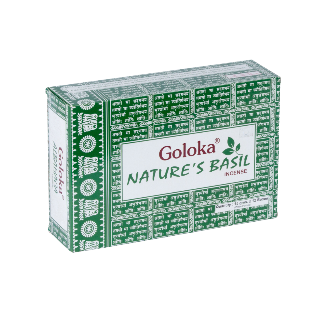 Incienso Natural Nature's Basil - Goloka