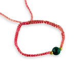 Pulsera de Hilo 6mm Ajustable con Piedra Preciosa