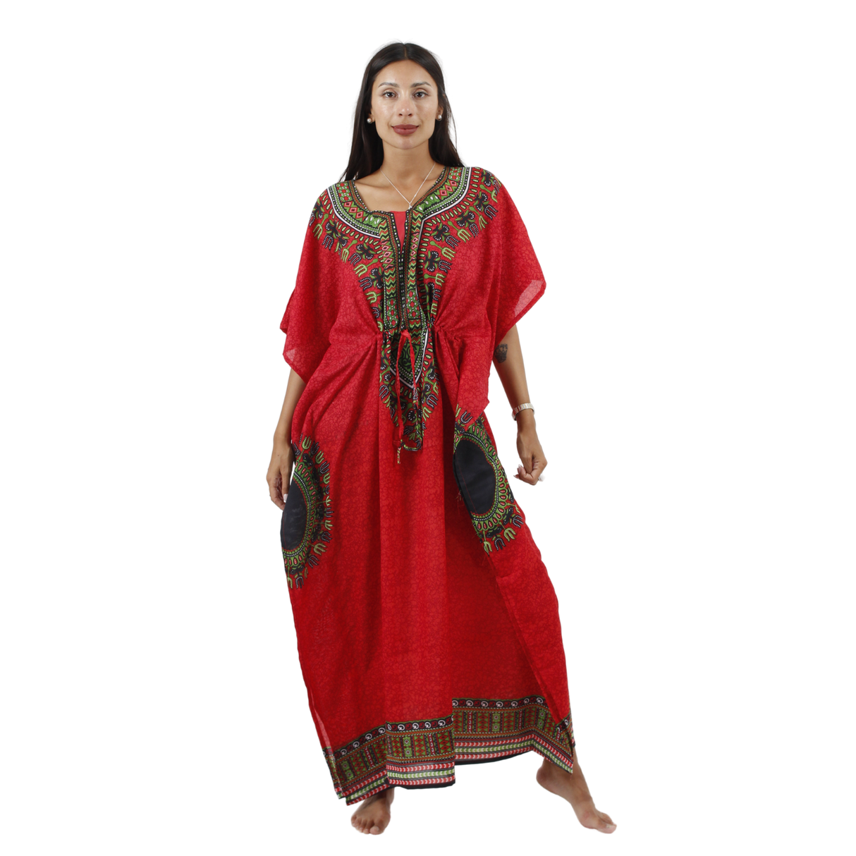 Vestido Kaftan Elina Rojo