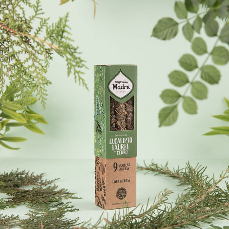 Sahumerio Hierbas Eucaliptus, Laurel y Cedro