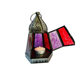 Porta Vela Farol Encantado Rojo