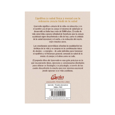 El pequeño Libro del Ayurveda (Libro)