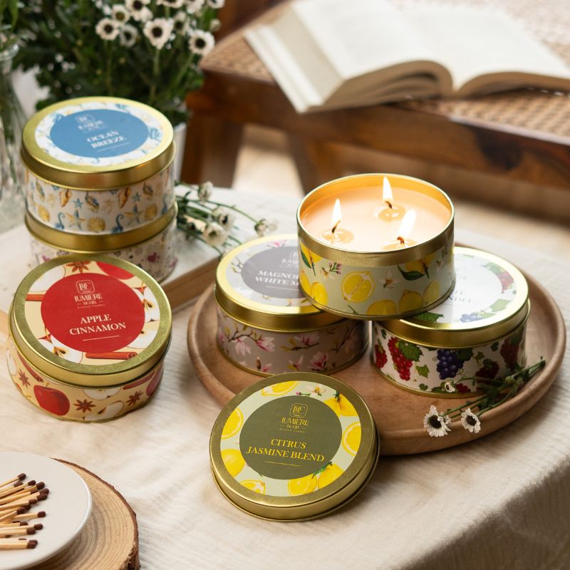 Vela Metal Mezcla Jazmín Cítrico