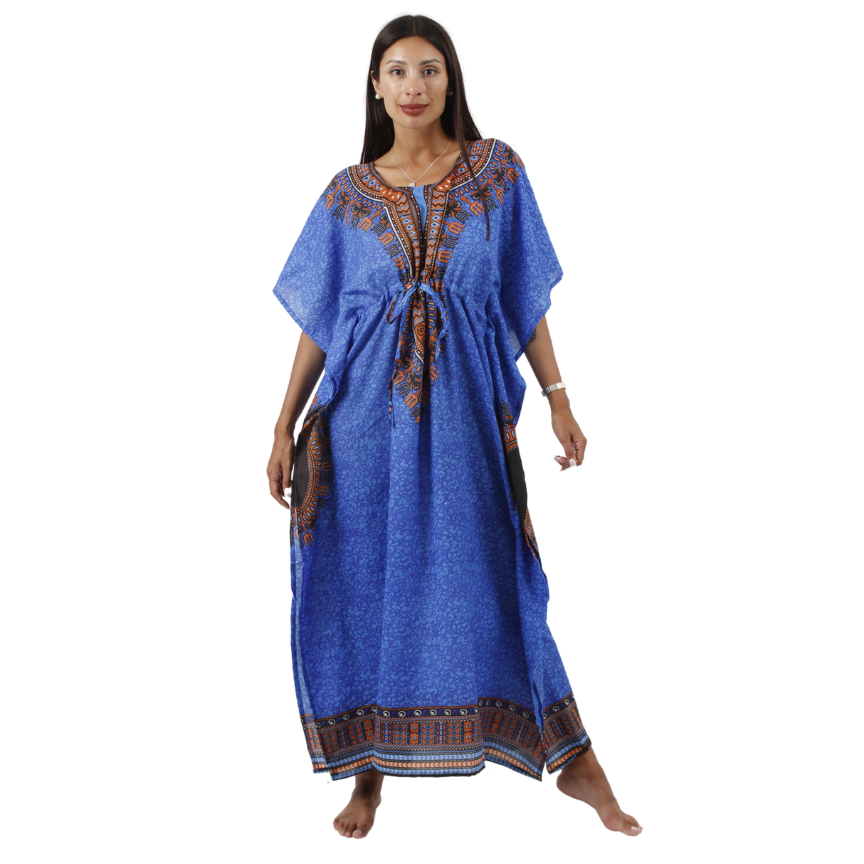 Vestido Kaftan Elina Azul