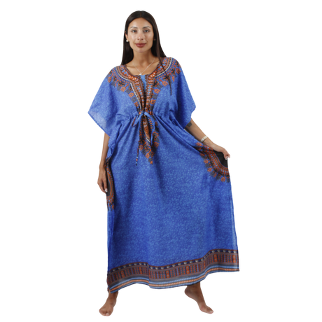 Vestido Kaftan Elina Azul