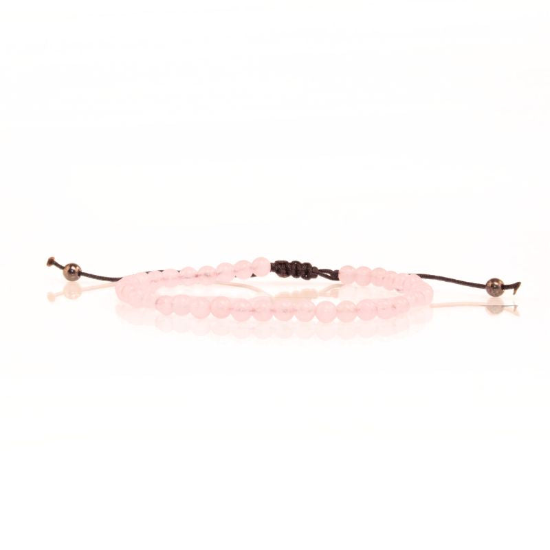 Pulsera Ajustable Cuarzo Rosa 4mm