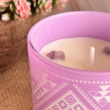 Vela Boho Lavanda Salvia con Piedra Amatista 120g