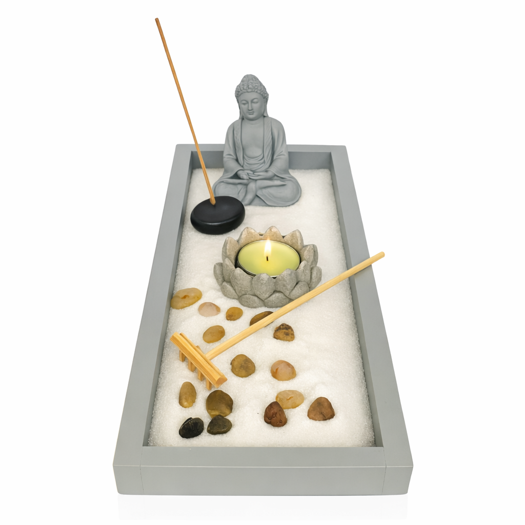 Jardin Zen Budda Rezando