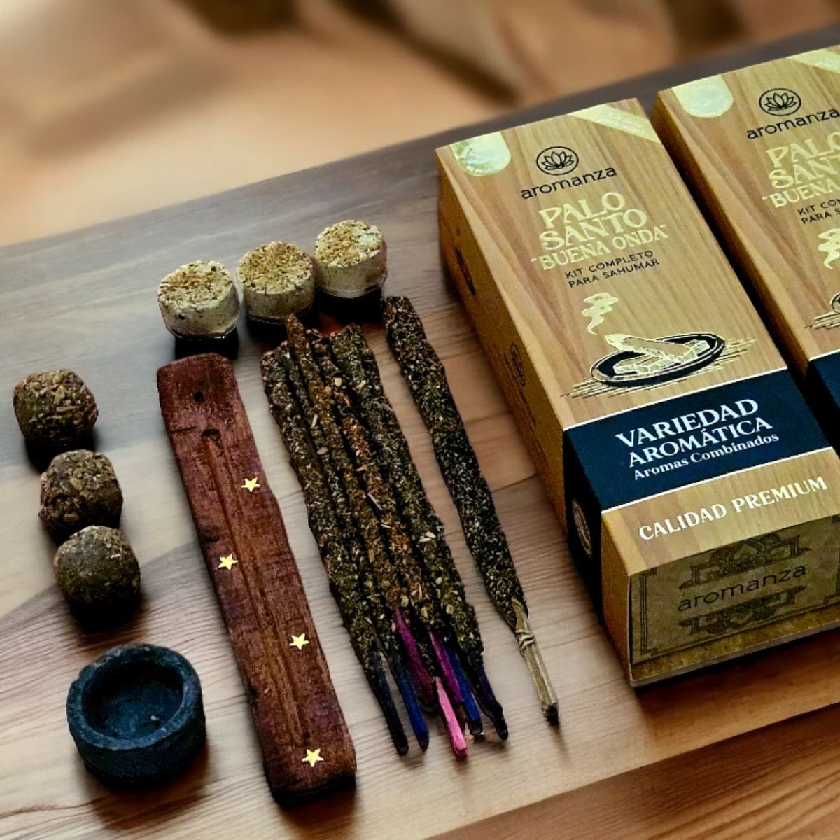 Kit Palo Santo Buena Onda Completo - Aromanza