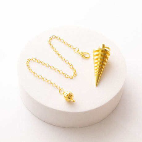 Péndulo Metal Vórtice Dorado