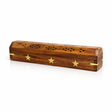 Porta Incienso Caja de Madera - Estrella
