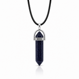 Collar de Punta Lluvia de Estrellas Azul