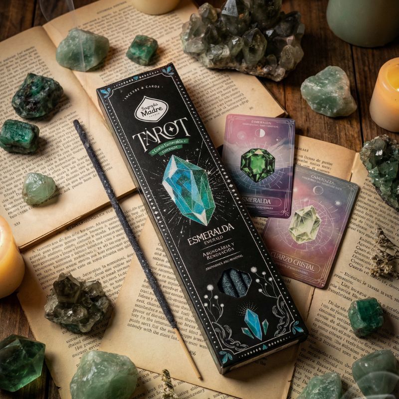 Sahumerio Tarot Gemas Esmeralda Limon-Lavanda