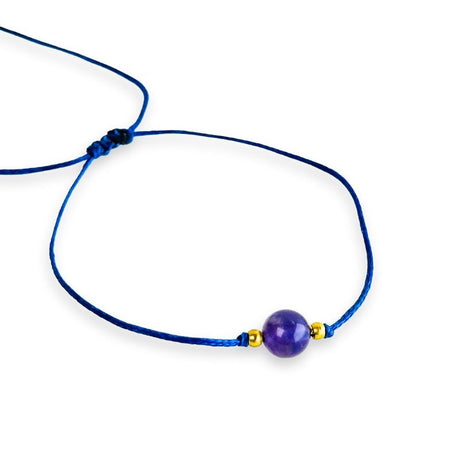 Pulsera de Hilo Ajustable con Piedra Preciosa