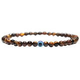 Pulsera Ojo de Tigre con Ojo turco 4mm